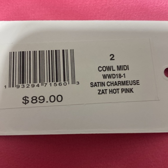 WeWoreWhat NEW 90's Inspired Coquette Indie Sleeze Pink Midi Slip Dress Size 2 - Picture 7 of 11